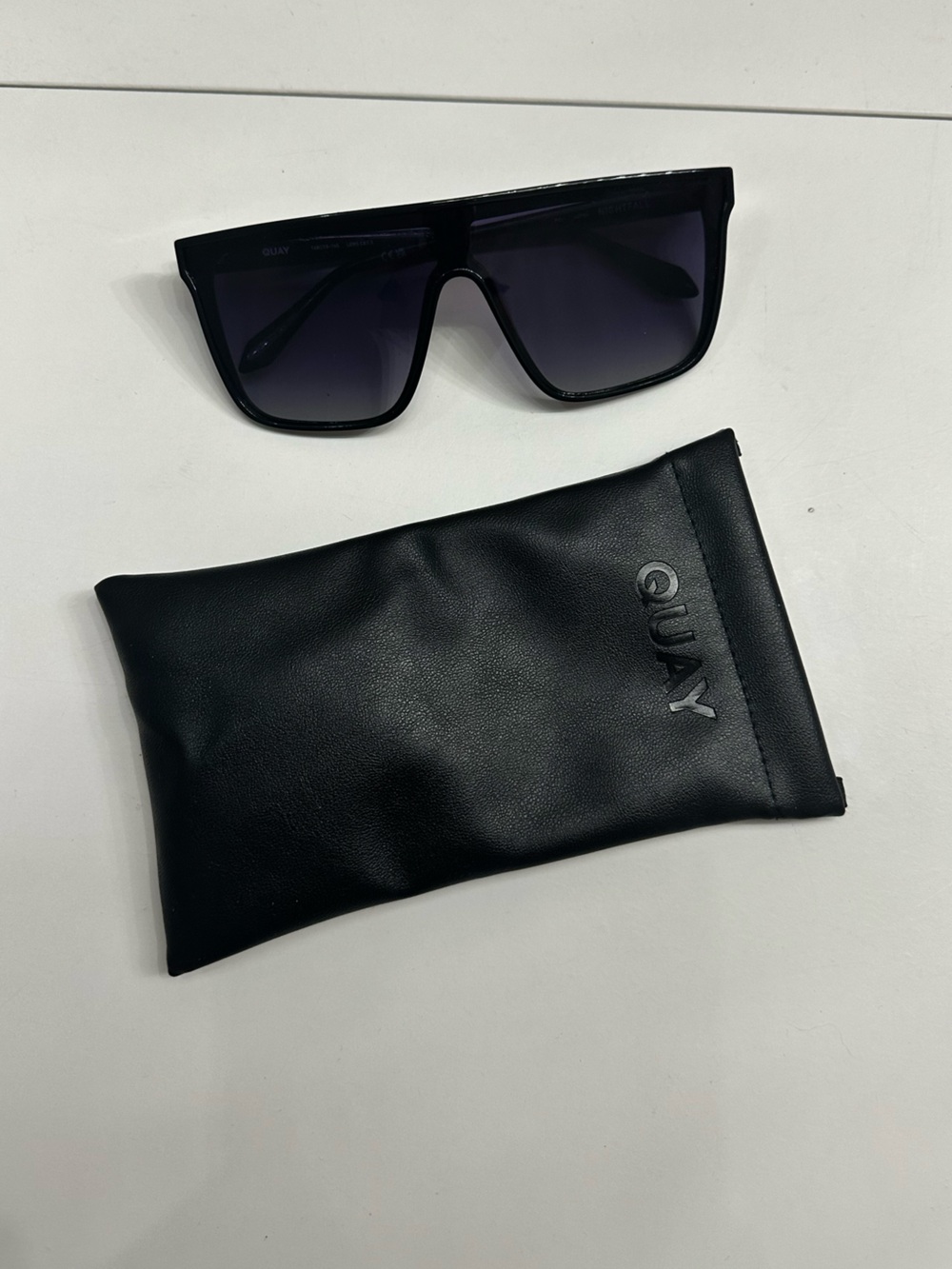 Quay Australia Black Extra Large Nightfall Shield Sunglasses